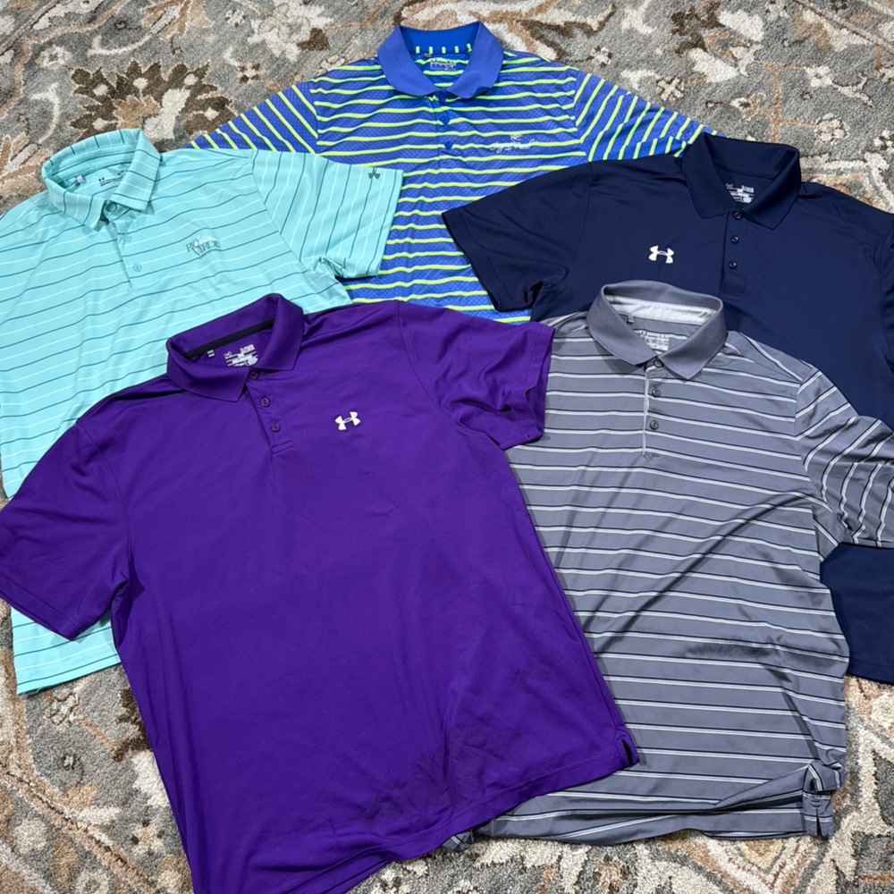 Under Armour Polo Shirt Assortment - Purple, Blue, Gray